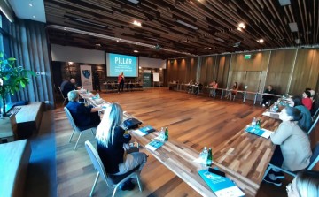 Policewomen attending training on project writing and strategic planning